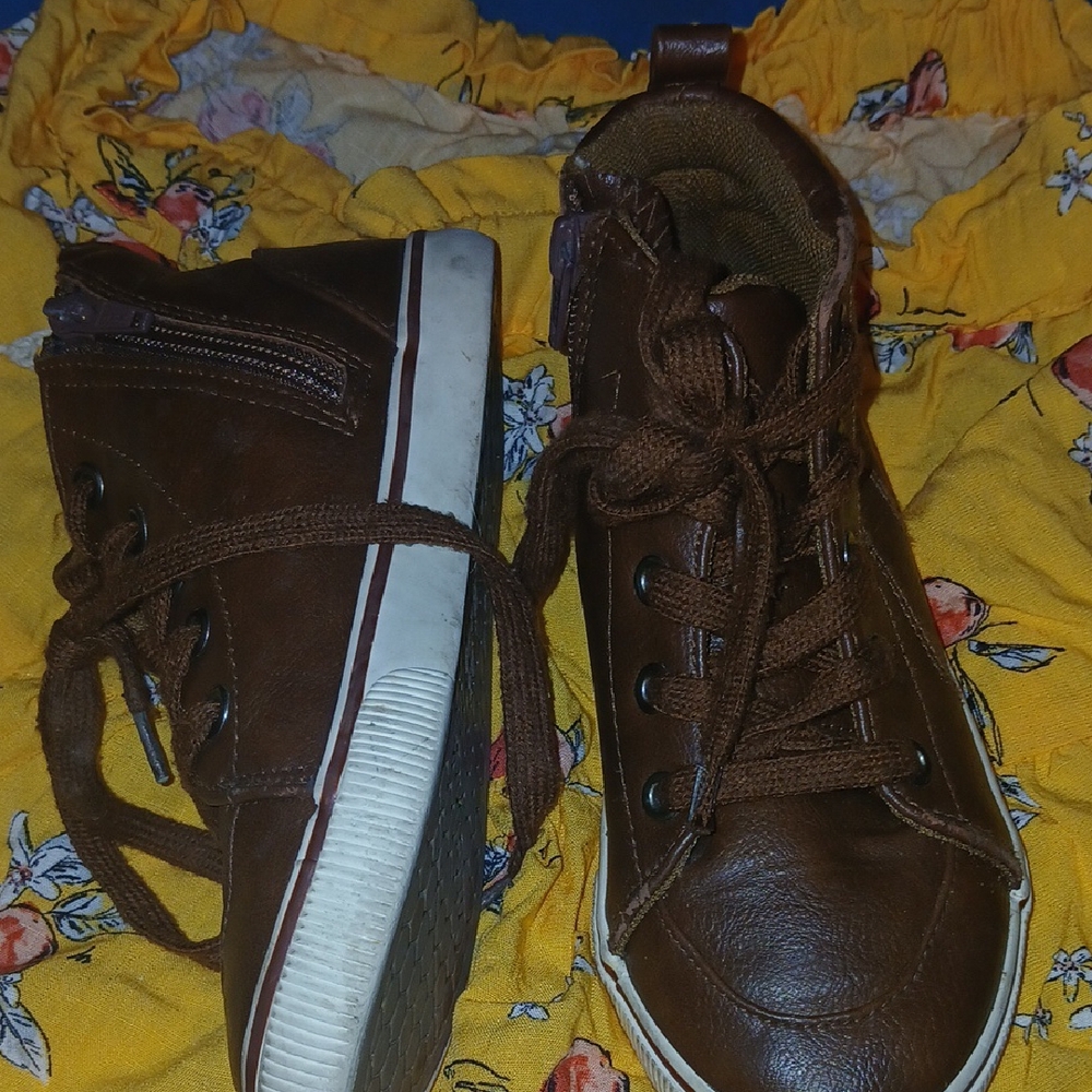 Target Brown Kids Sneakers with White Sole